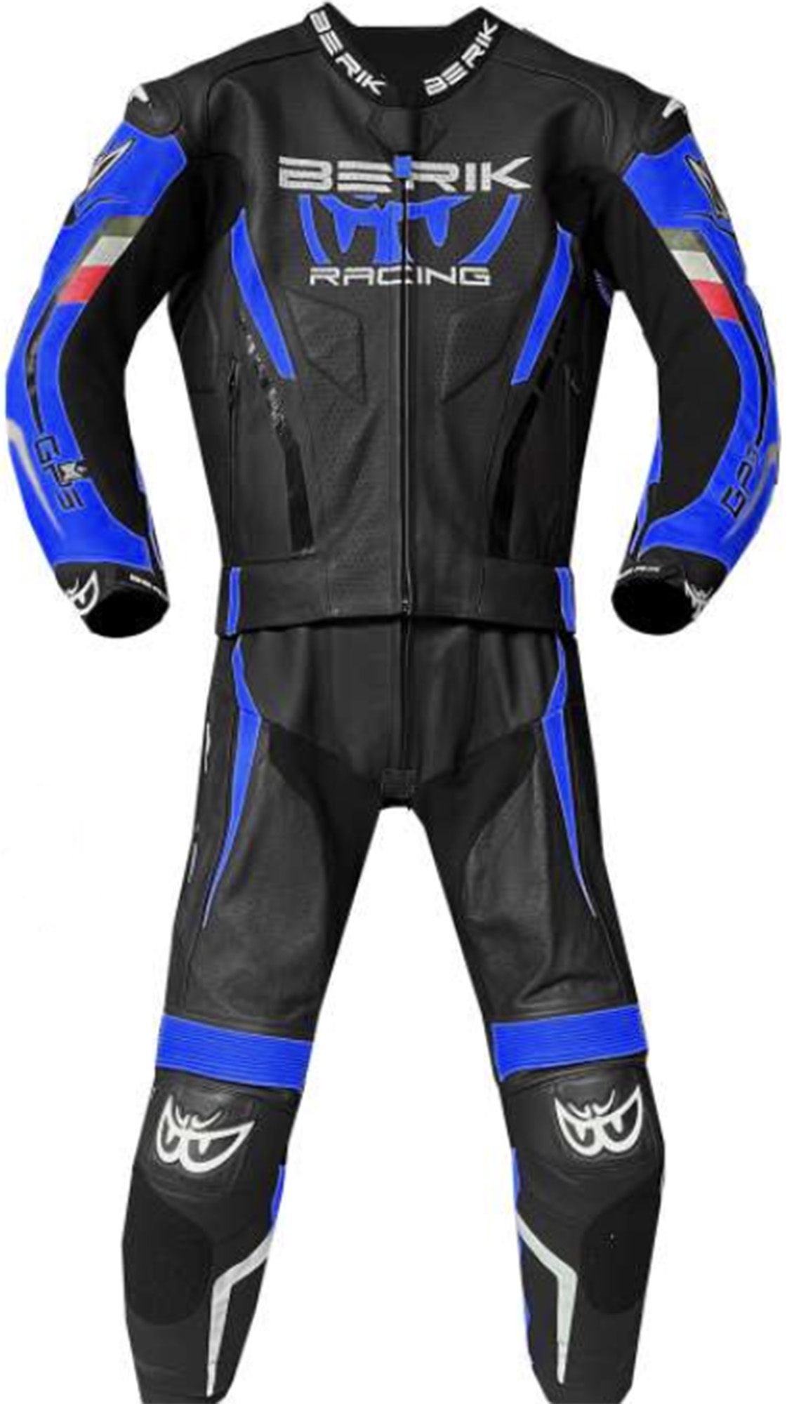 Berik Finthal Costum de piele de motocicletă în două piese Negru/Alb/Albastru 48 Figura 1
