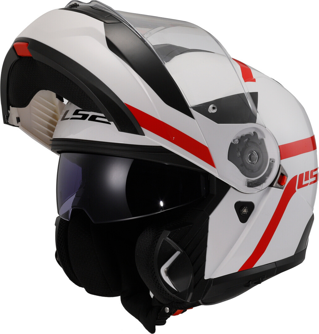 LS2 FF908 Strobe II Autox Hjelm hvit/rød S (55/56) Figur 2