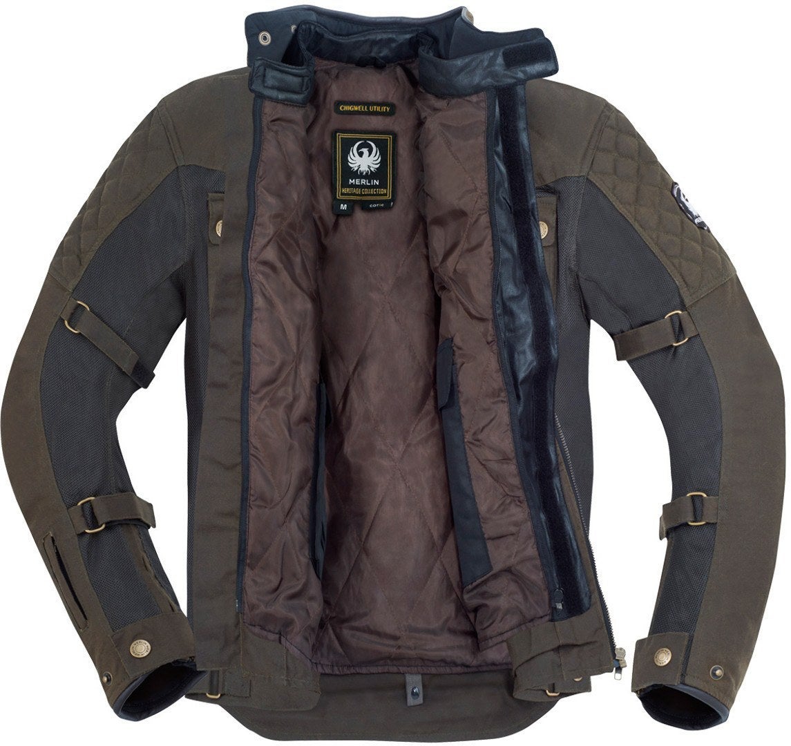 Merlin Chigwell Utility Motorcycle Waxed Jacket olive XL Figure 5