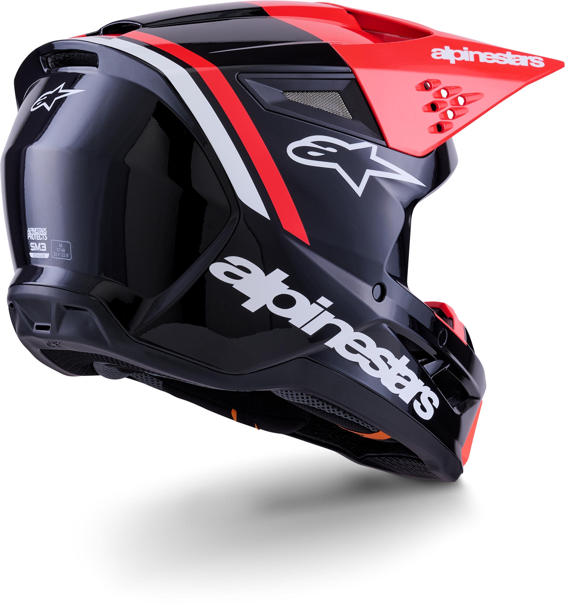 Alpinestars S-M3 Radium Cască de motocross Negru/Roșu XXL (63/64) Figura 7