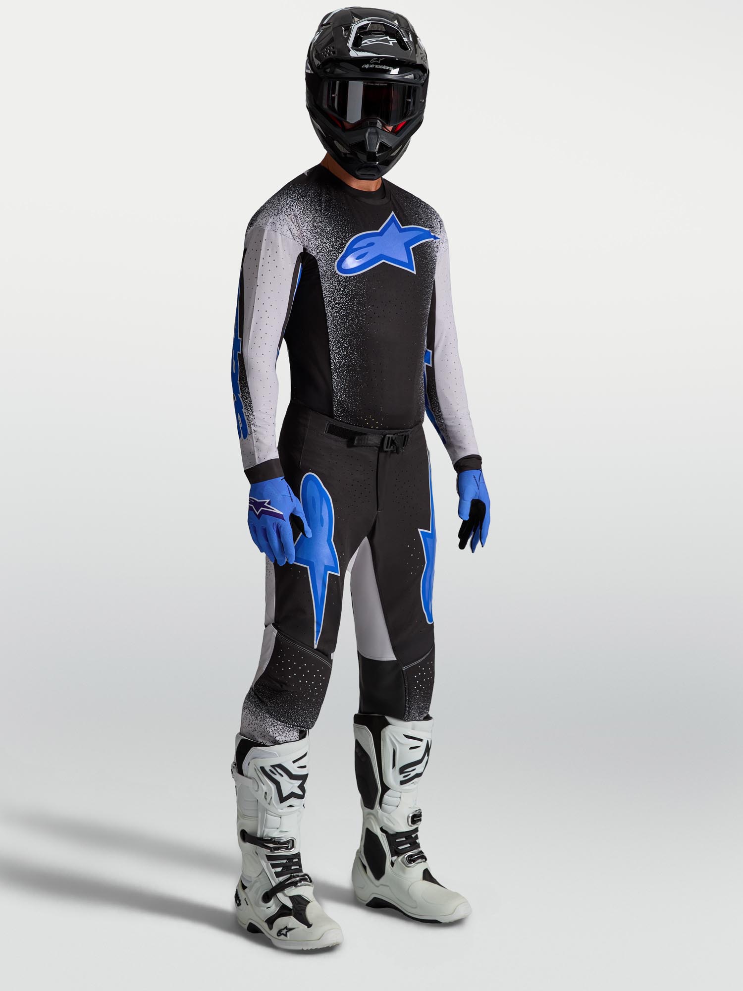 Alpinestars Supertech Hiten AFD Motocross Pants black/blue/purple 40 Figure 3