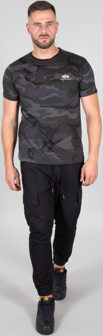Alpha Industries Backprint Camo Tricou Camuflaj întunecat S Figura 3