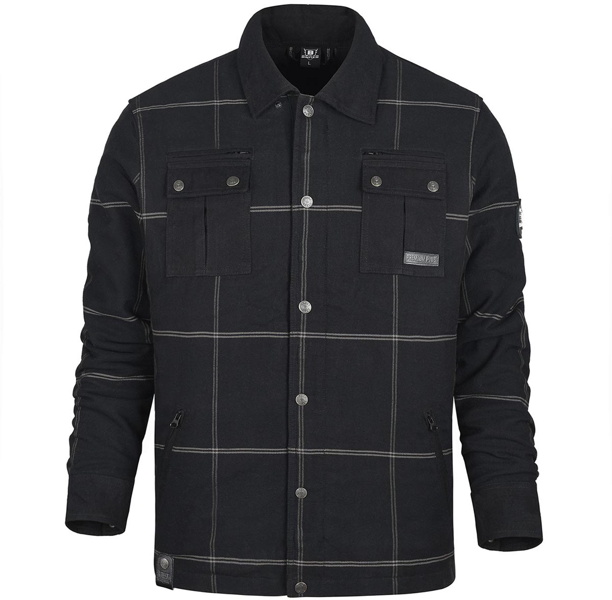 Bores Lumberjack Premium Plus Bortexx Motorcycle Shirt AAA black/grey M Figure 2