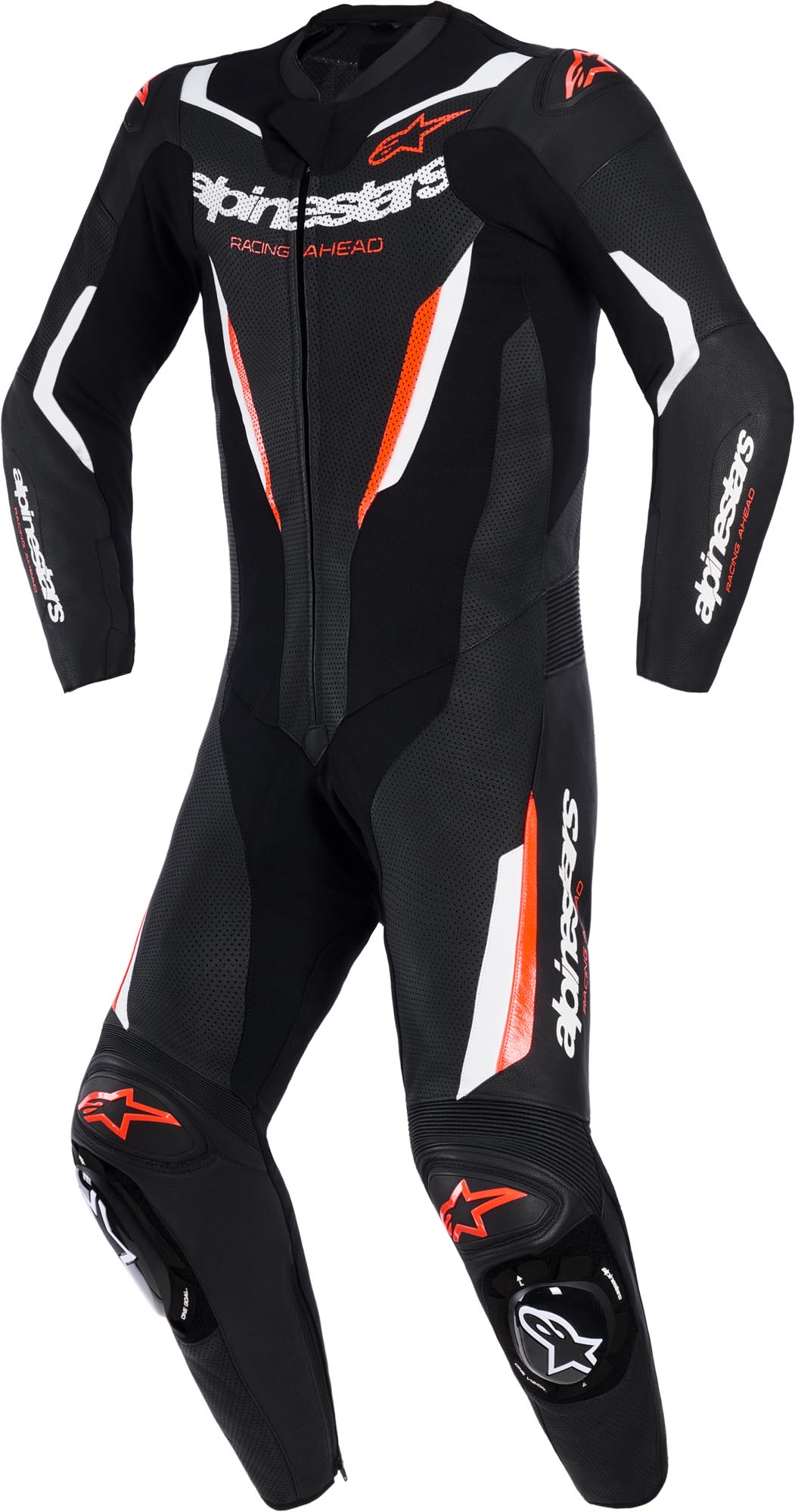 Alpinestars GP Force V2 Eendelig Motorfietsleren pak zwart/wit/rood 60 Figuur 1