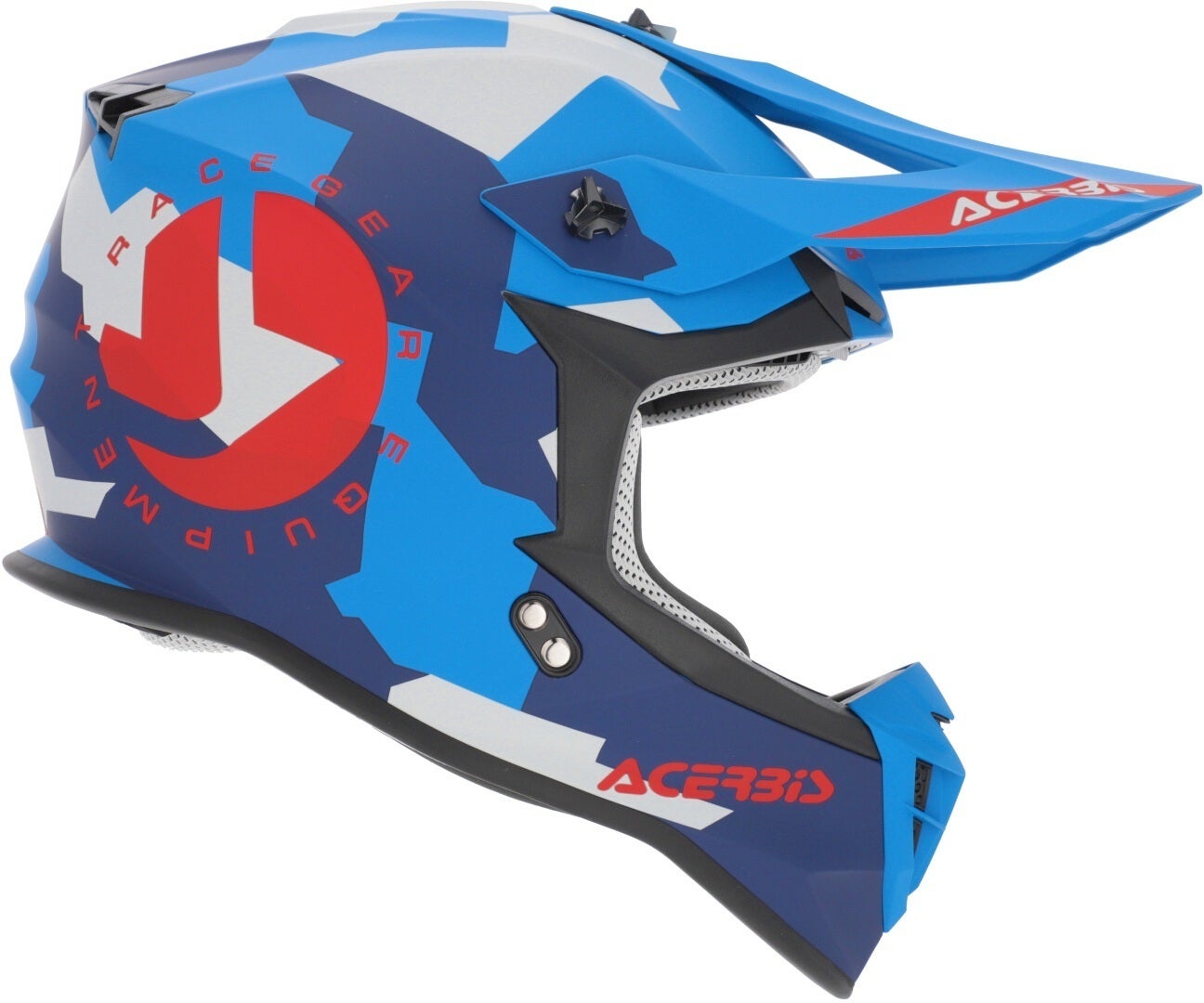 Acerbis Linear Graphic Motocross Helm blau matt/rot L (59/60) Abbildung 7
