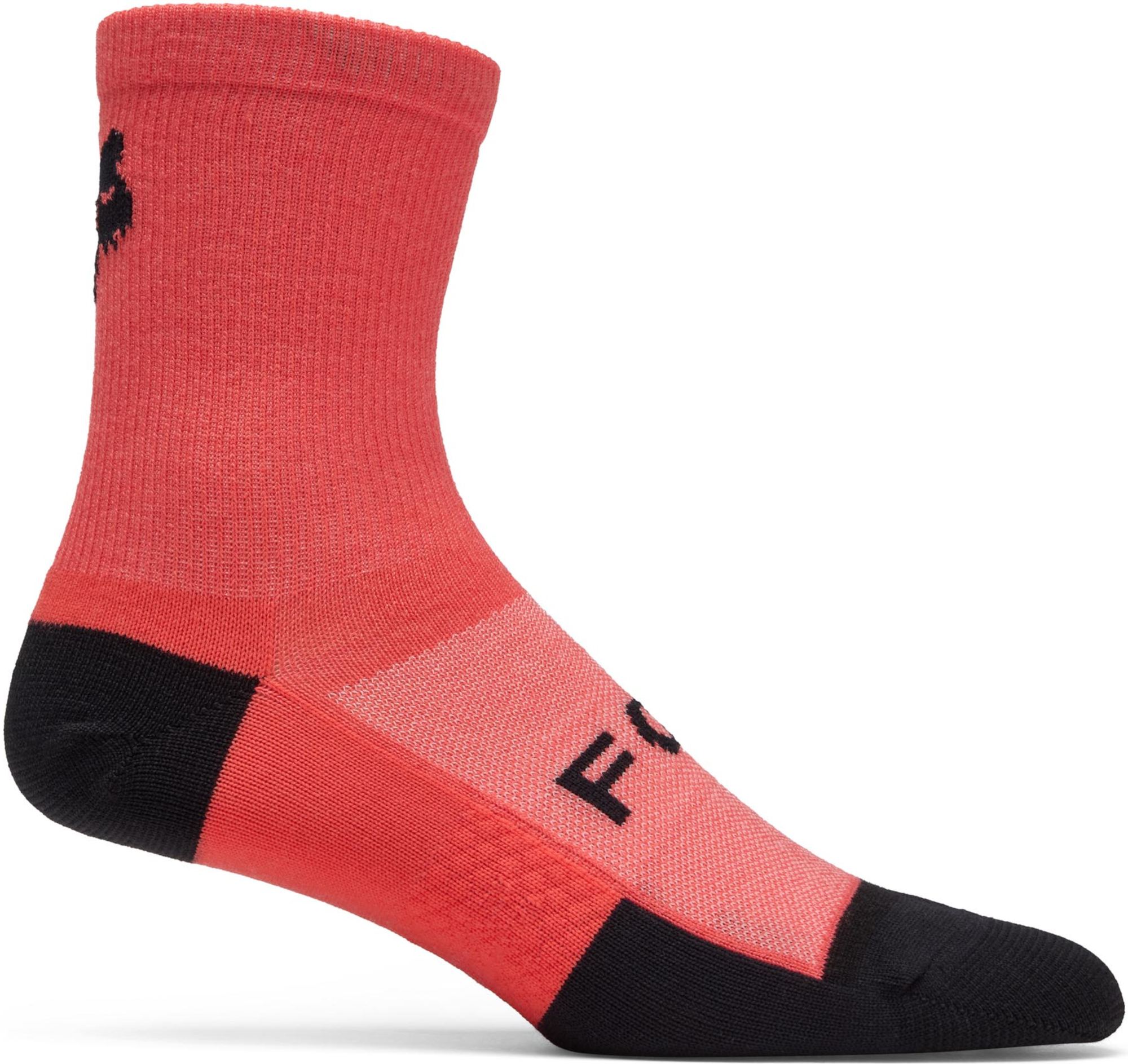 FOX 6" Flexair Merino Bicycle Socks hotpink S/M Figure 1