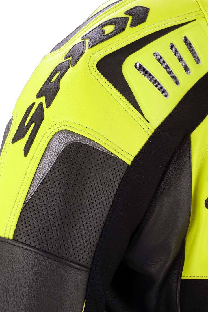 Spidi Track Wind Pro One Piece Motorcycle Leather Suit black/poison green 46 Figure 7