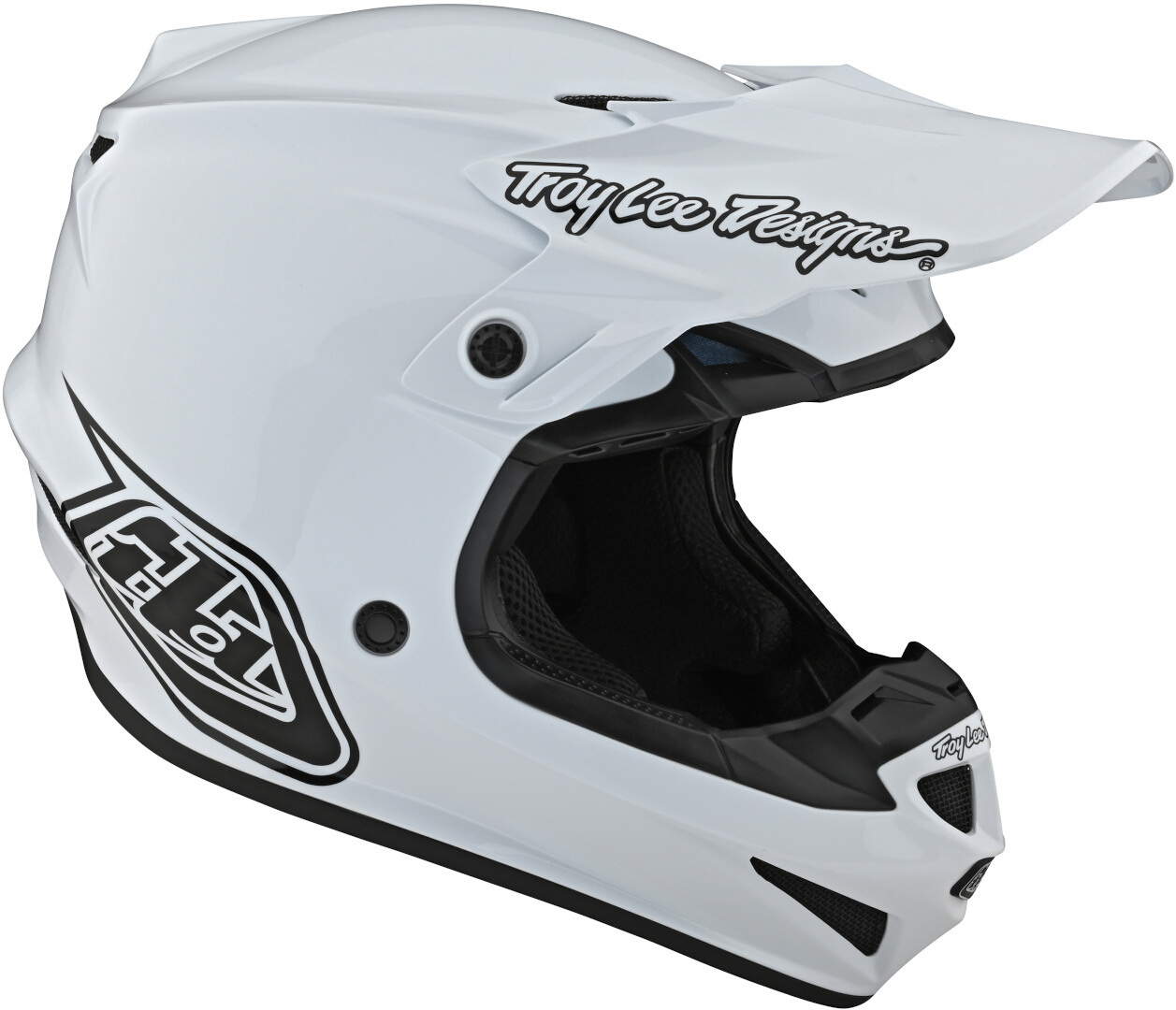 Troy Lee Designs SE4 PA Mono Motocross Hjälm Vit XS Figur 3