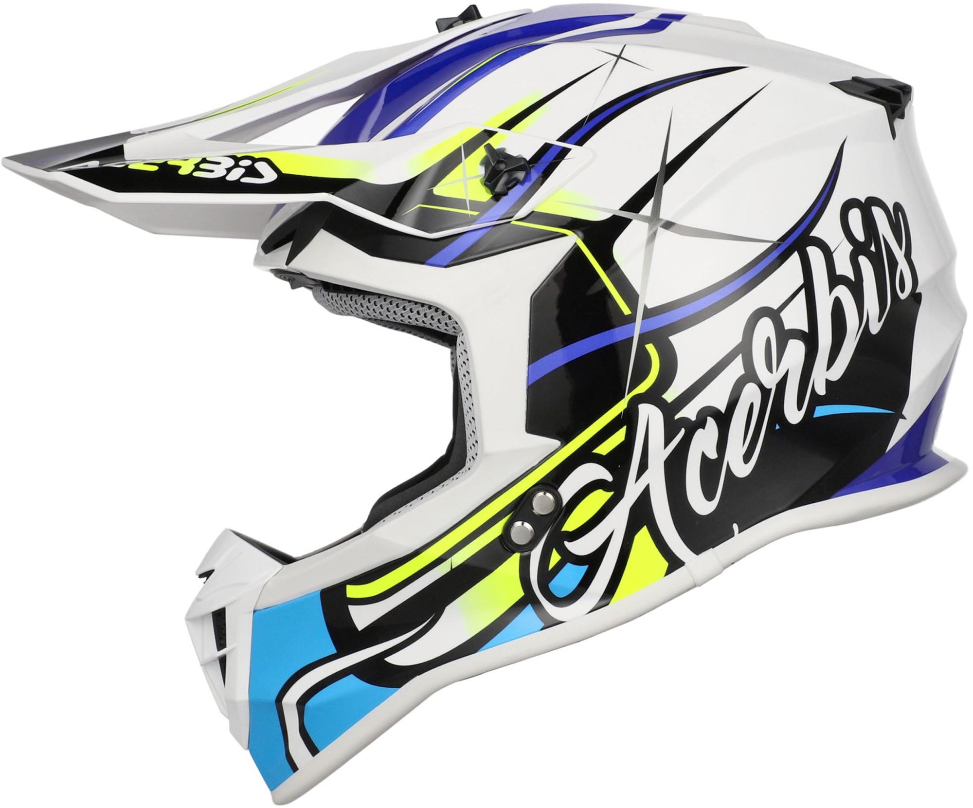 Acerbis Linear Graphic 2026 Motokrosová helma bílá/modrá/černá L (59/60) Obrázek 2