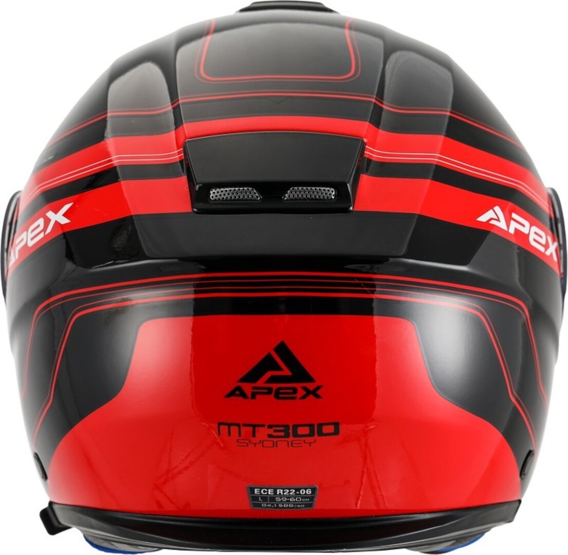 APEX MT300 Sydney Hjälm svart/röd S (55/56) Figur 2
