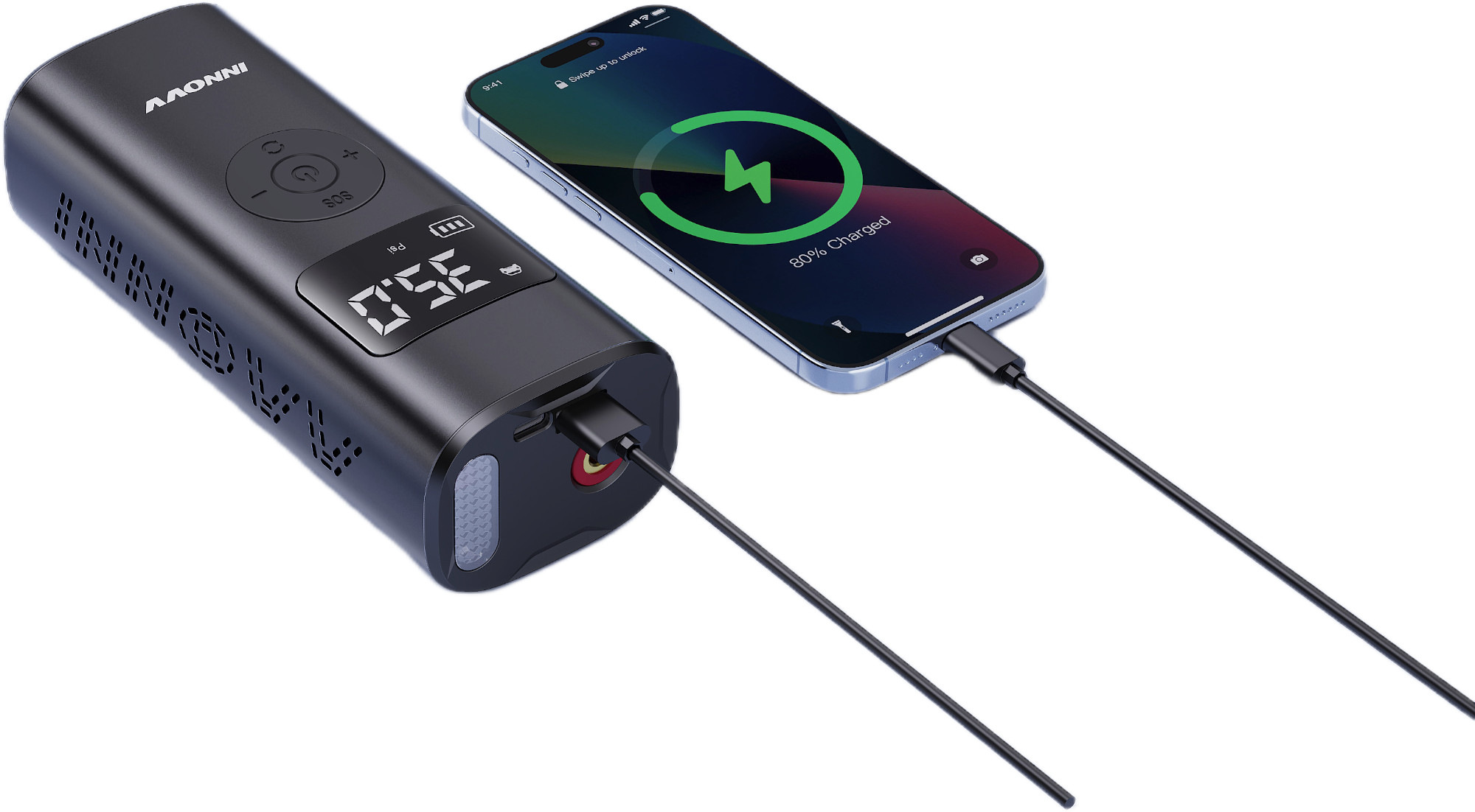 INNOVV P1 Bärbar däckpump 6000 mAh Figur 9