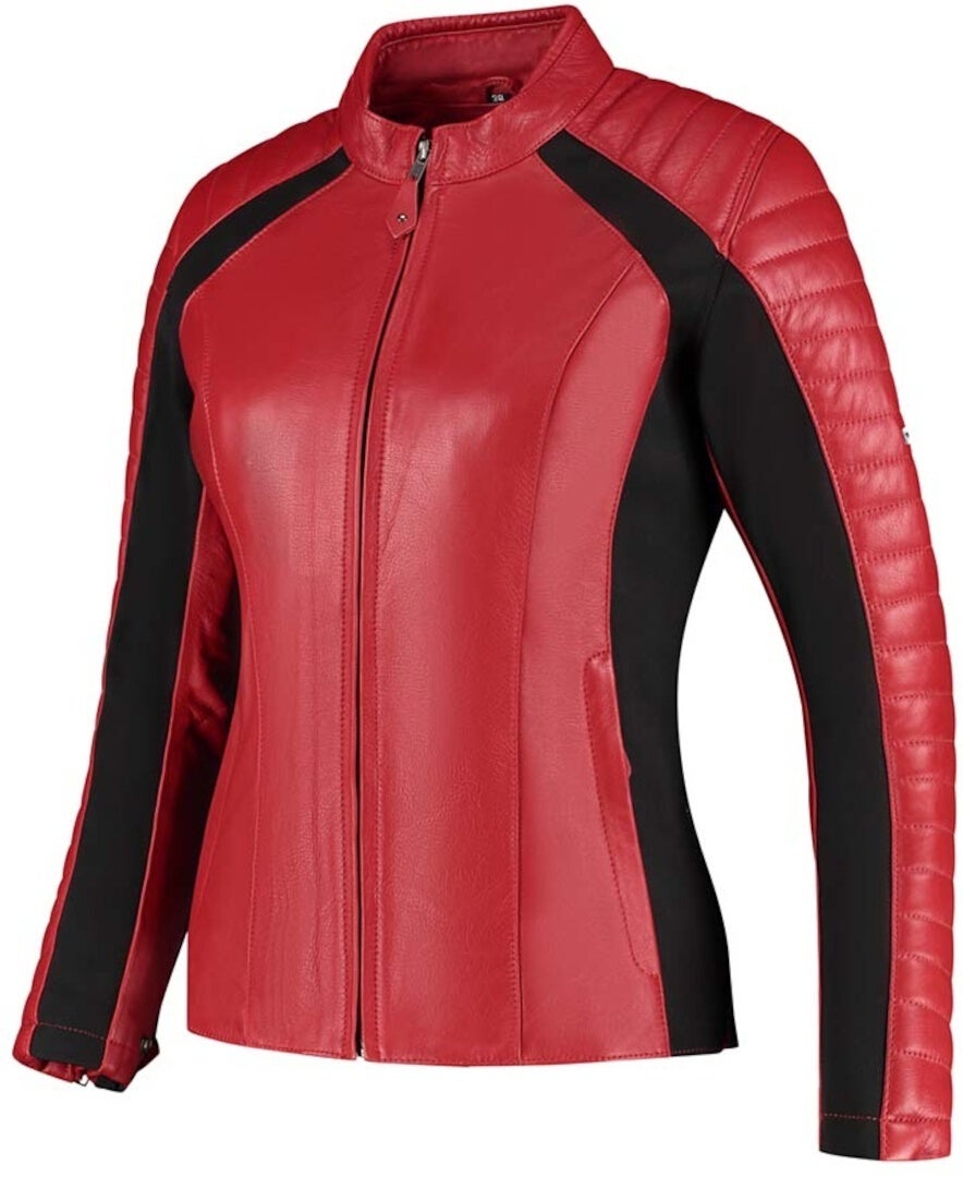 Rusty Stitches Donna Ladies Motorcycle Leather Jacket red/black 46 Figure 1