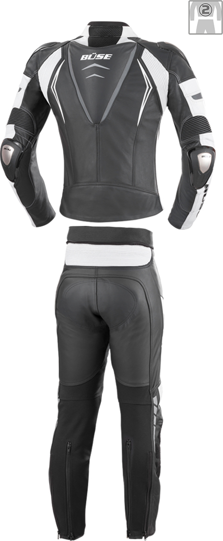 Büse Silverstone Pro Two Piece Ladies Leather Suit black/white 36 Figure 2
