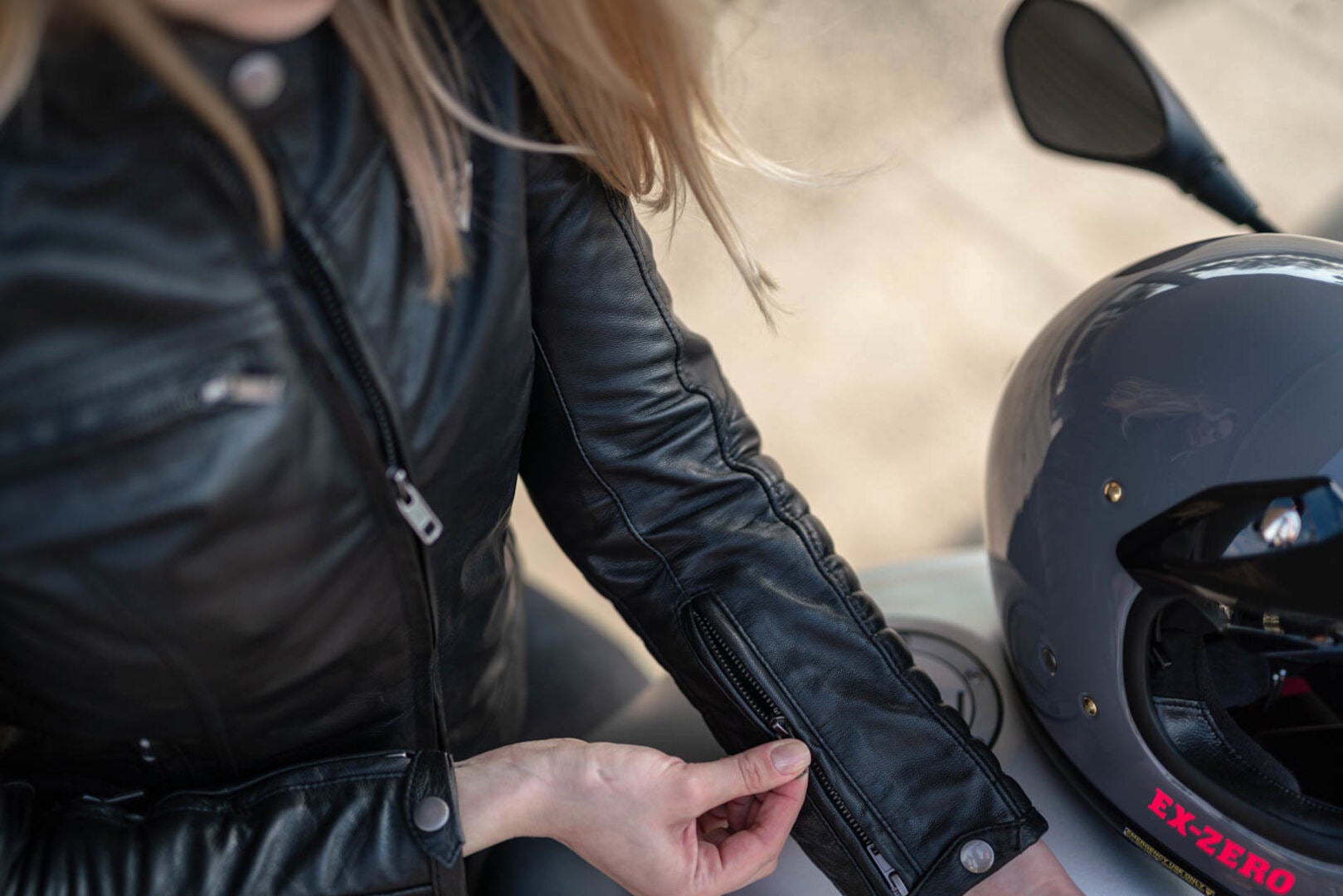 Side view of SHIMA Winchester 2.0 Ladies Motorcycle Leather Jacket