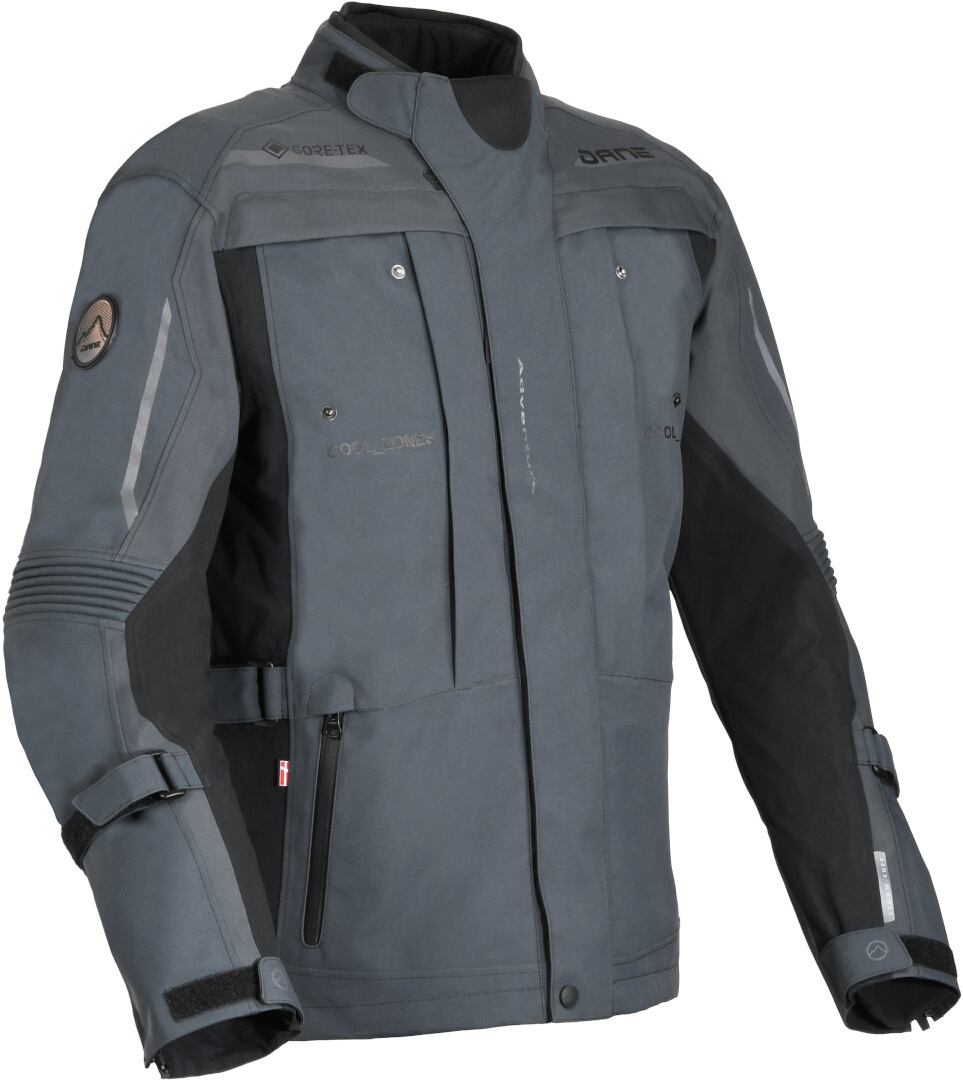 DANE Svendborg waterproof Motorcycle Textile Jacket grey/black 64 Figure 1