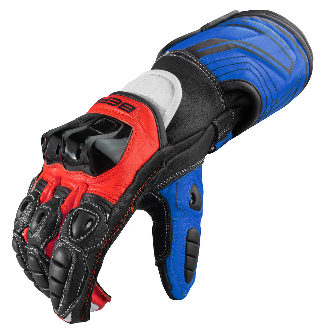 Berik Track Pro Motorcykelhandsker sort/blå/rød XL Figur 2