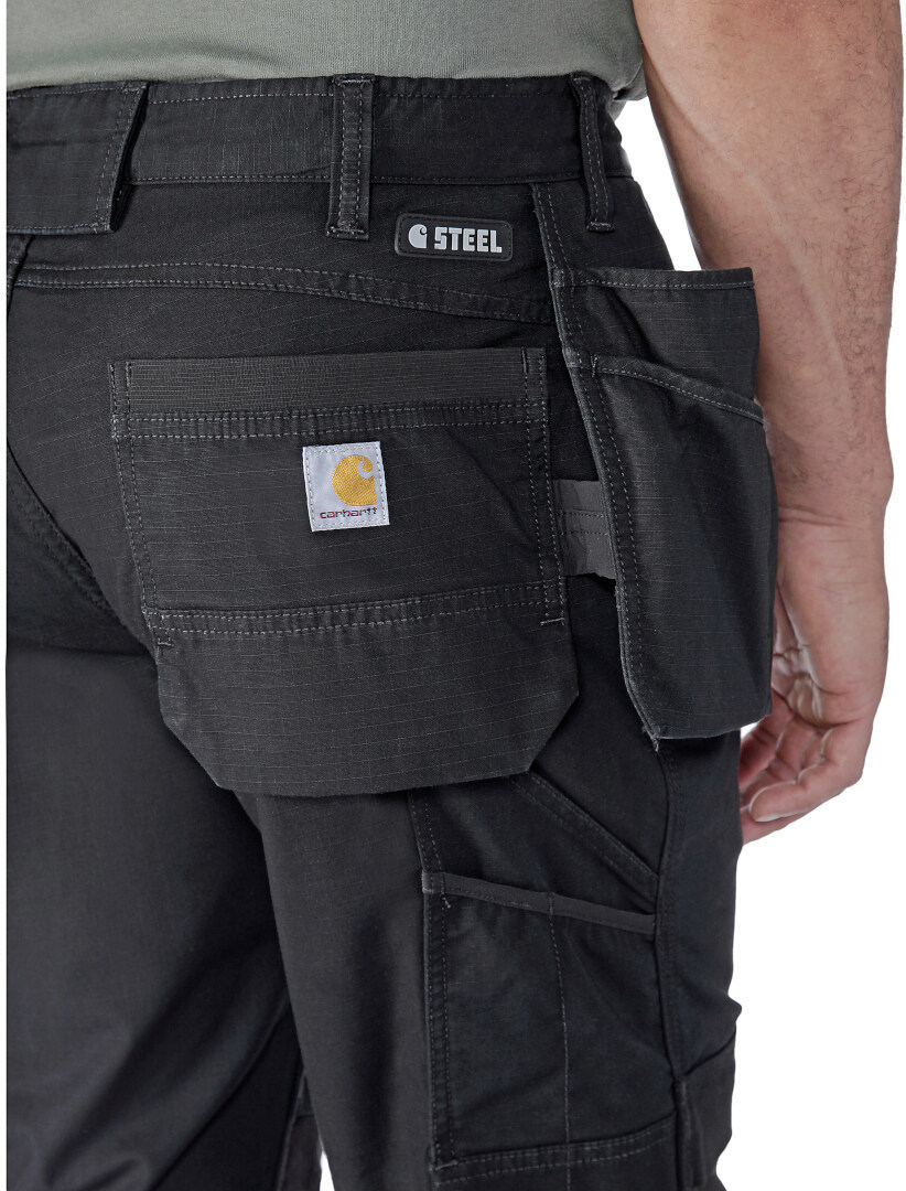 Carhartt Relaxed Straight Steel Rugged Flex Ripstop Double-Front Cargo Bukse Svart 42/32 Figur 3