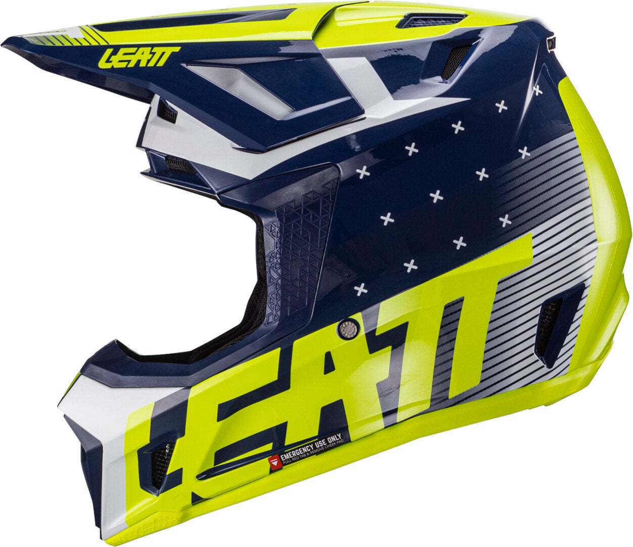 Leatt 7.5 V24 Stripes 帶護目鏡的越野摩托車頭盔 蓝/绿 L（59/60） 图6