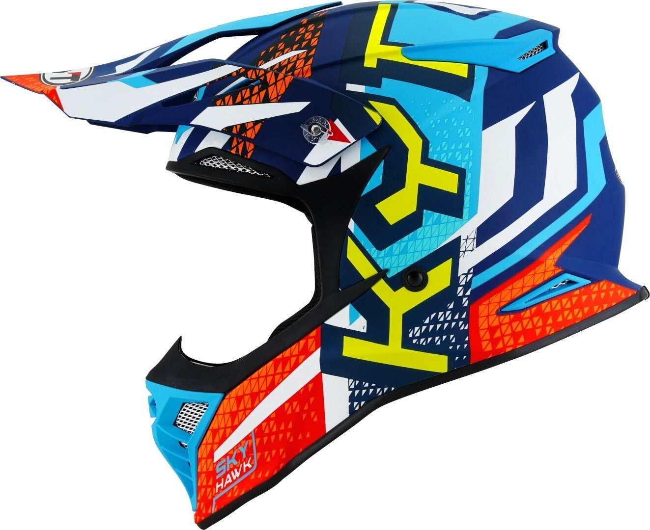 KYT Skyhawk Hyperflow Casque de motocross bleu mat/rouge XL (61/62) Figure 2