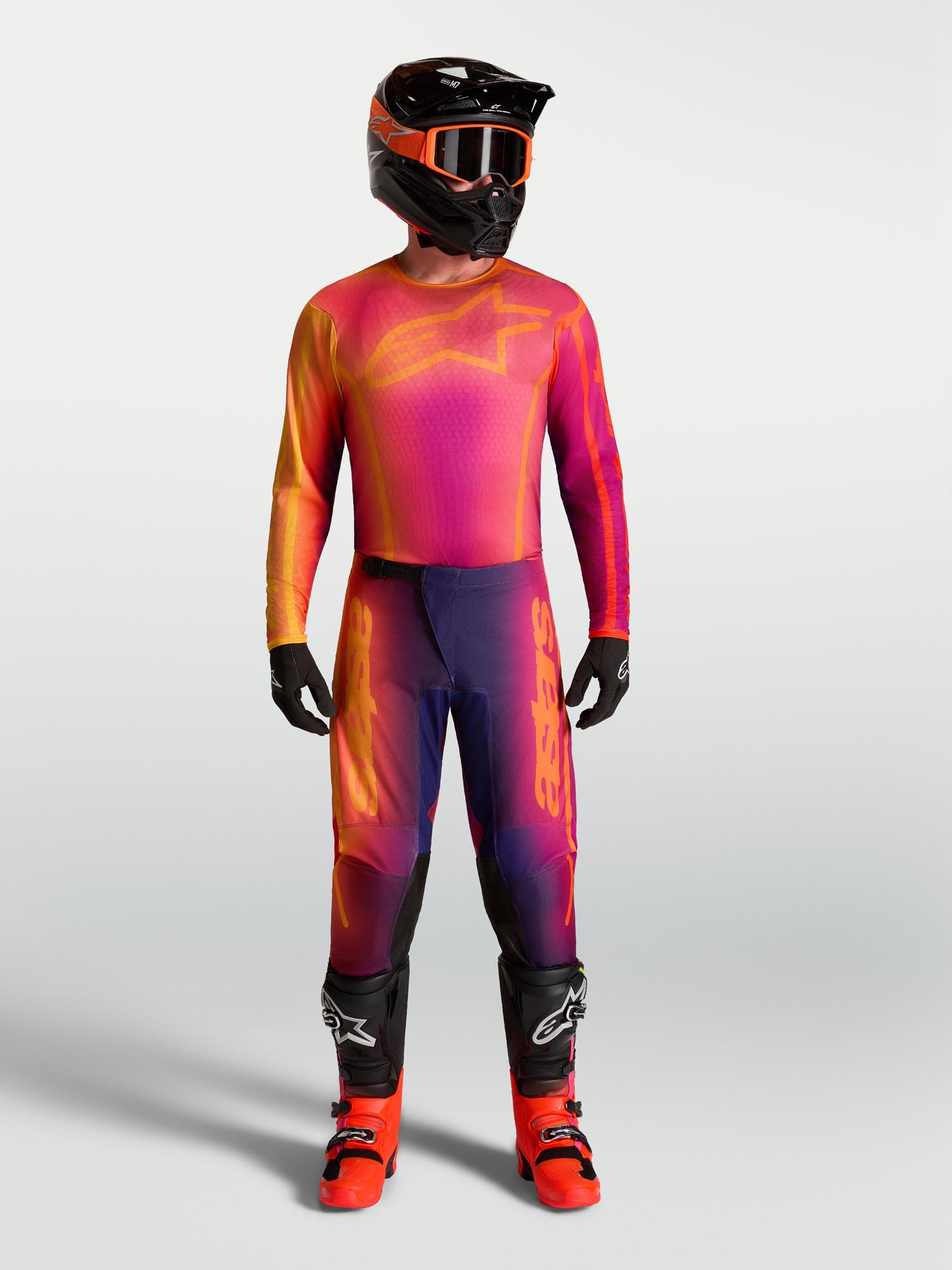 Alpinestars Fluid Kepler Maillot Motocross violet/orange S Figure 5