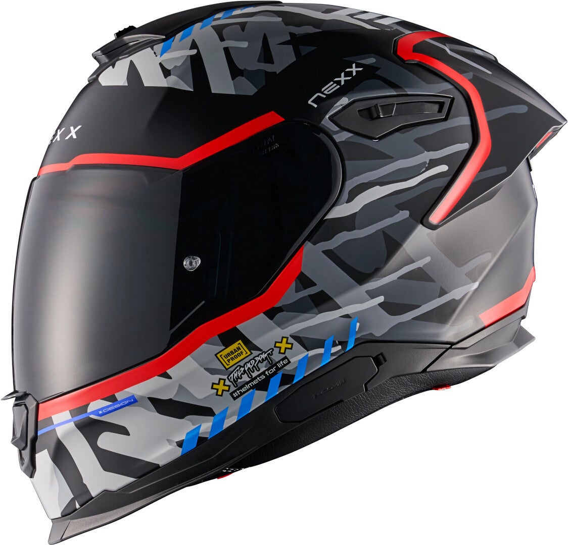 Nexx Y.100R Urbangram Casco negro mate/rojo XXL (63/64) Figura 1