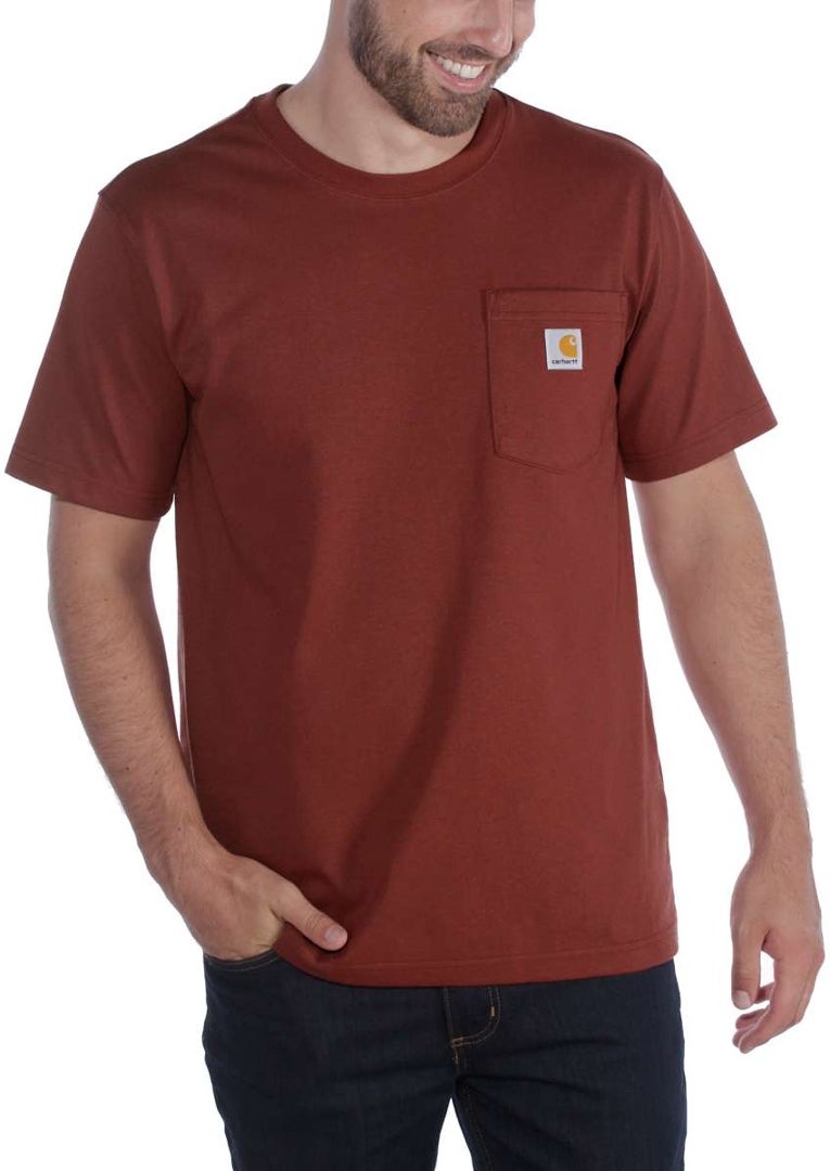 Carhartt Workwear Pocket Triko tmavě červená M Obrázek 3