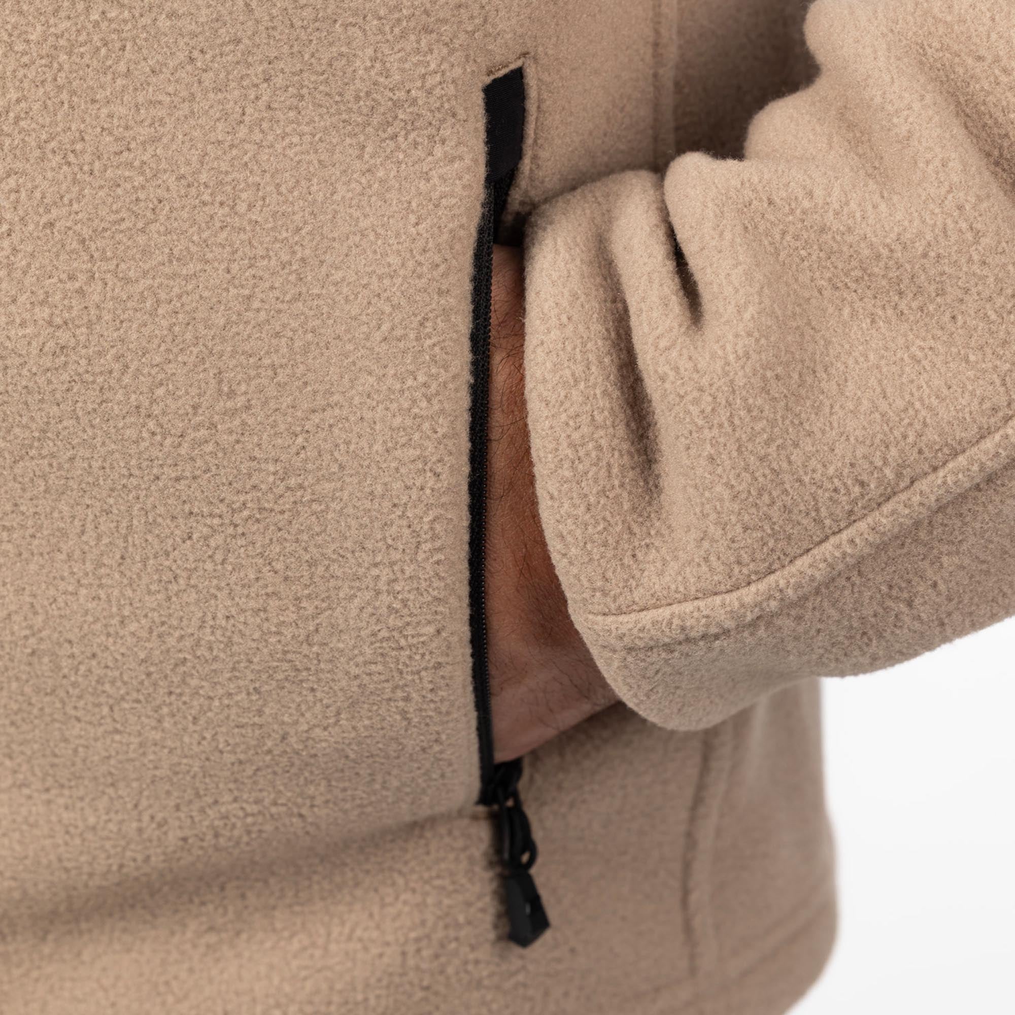 Klim Teton Crest Fleece Jacke beige/schwarz S Abbildung 7