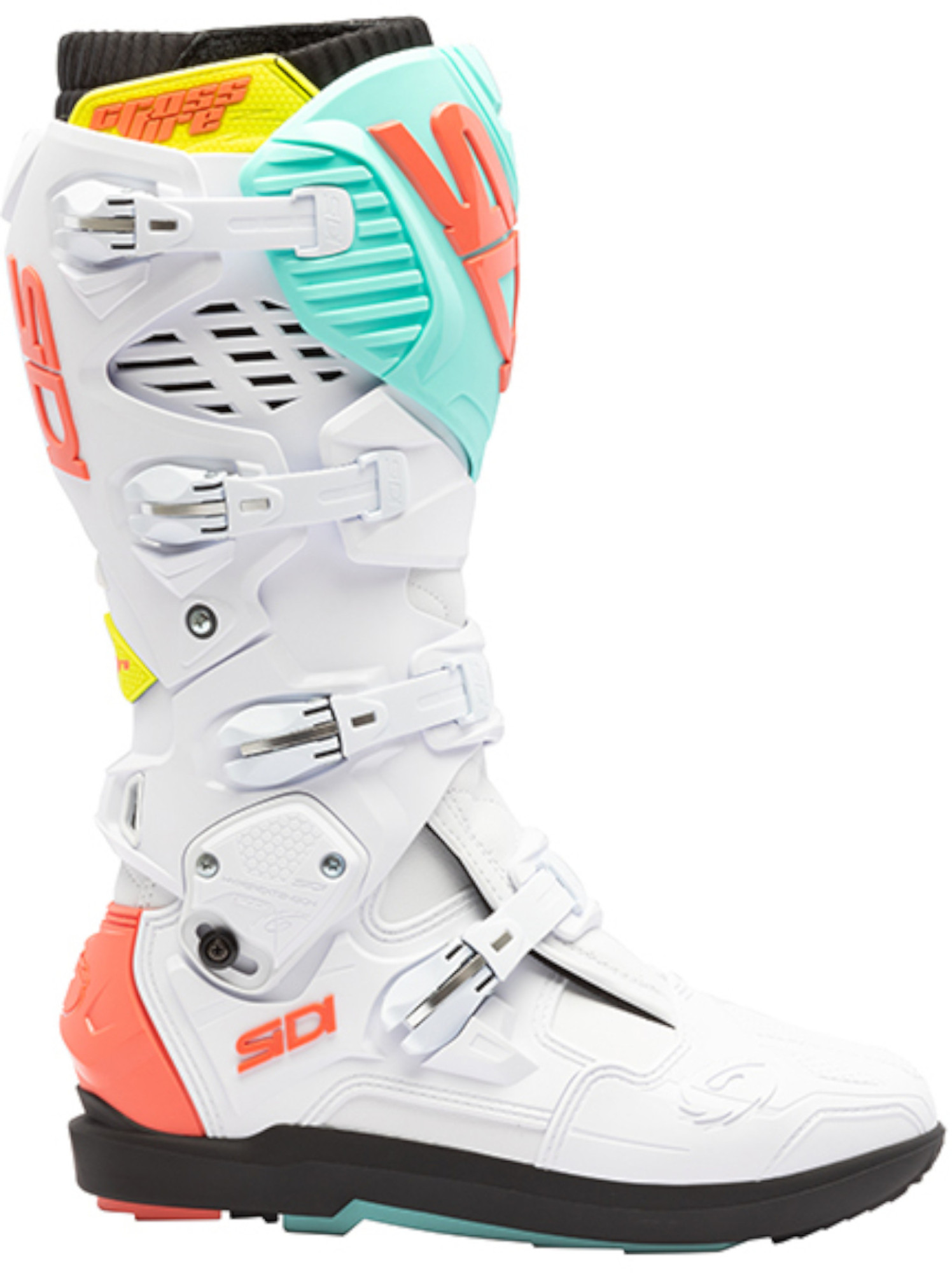 Sidi Crossfire 3 SRS Botas de Motocross Branco/Neon Mint/Coral Neon 43 Figura 2