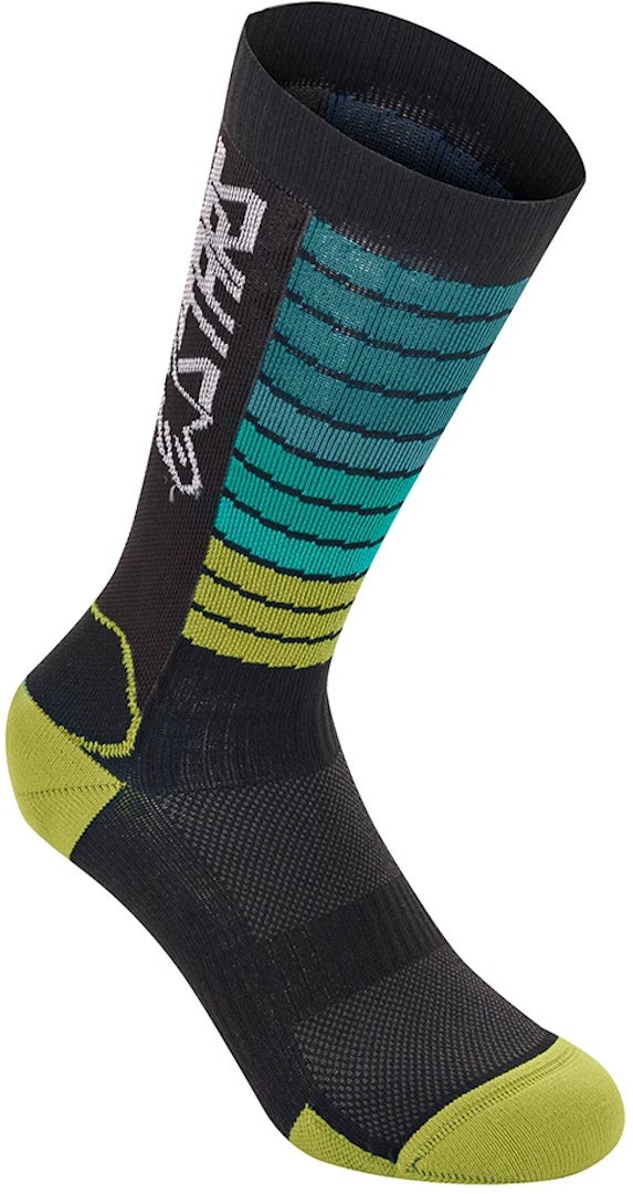 Alpinestars Drop 22 Sokken zwart/blauw/geel L Figuur 1