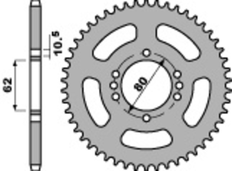 PBR Standard C45 Bakdrev i stål 843 - 428 Figur 1