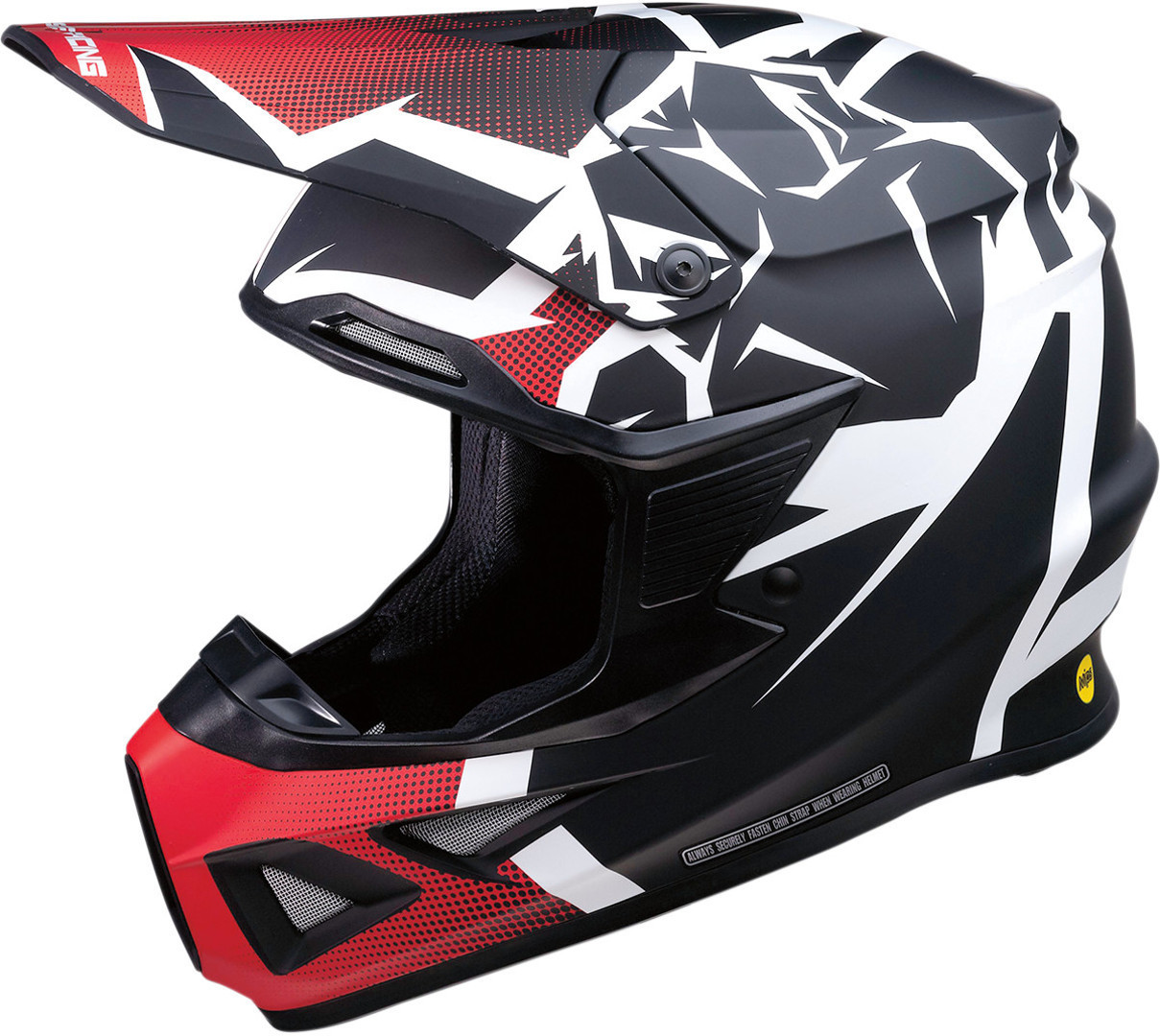 Moose Racing F.I. Agroid MIPS Cască de motocross Negru/Roșu XS (53/54) Figura 1