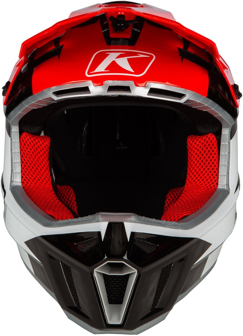 Klim F3 Carbon Pro Motorcross helm rood/zwart/wit M (56/57) Figuur 5