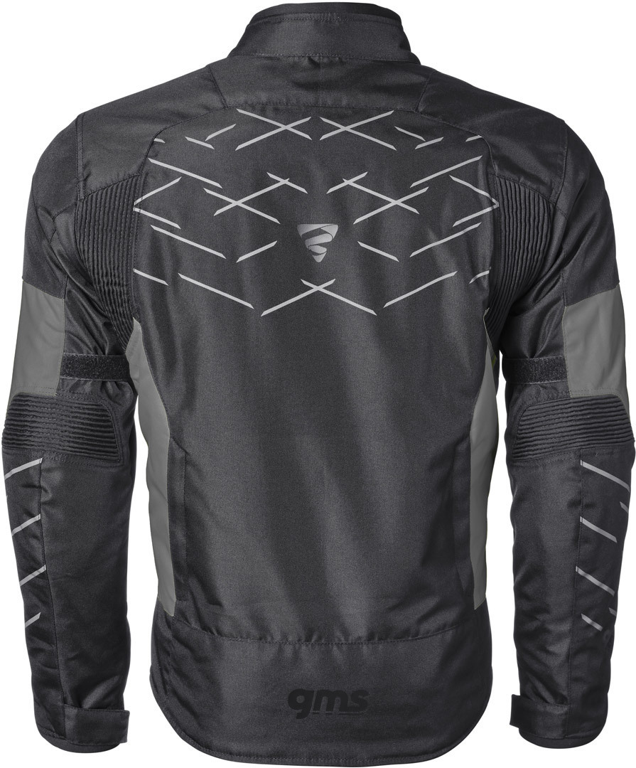 GMS Kasai waterproof Motorcycle Textile Jacket black/grey M Figure 3
