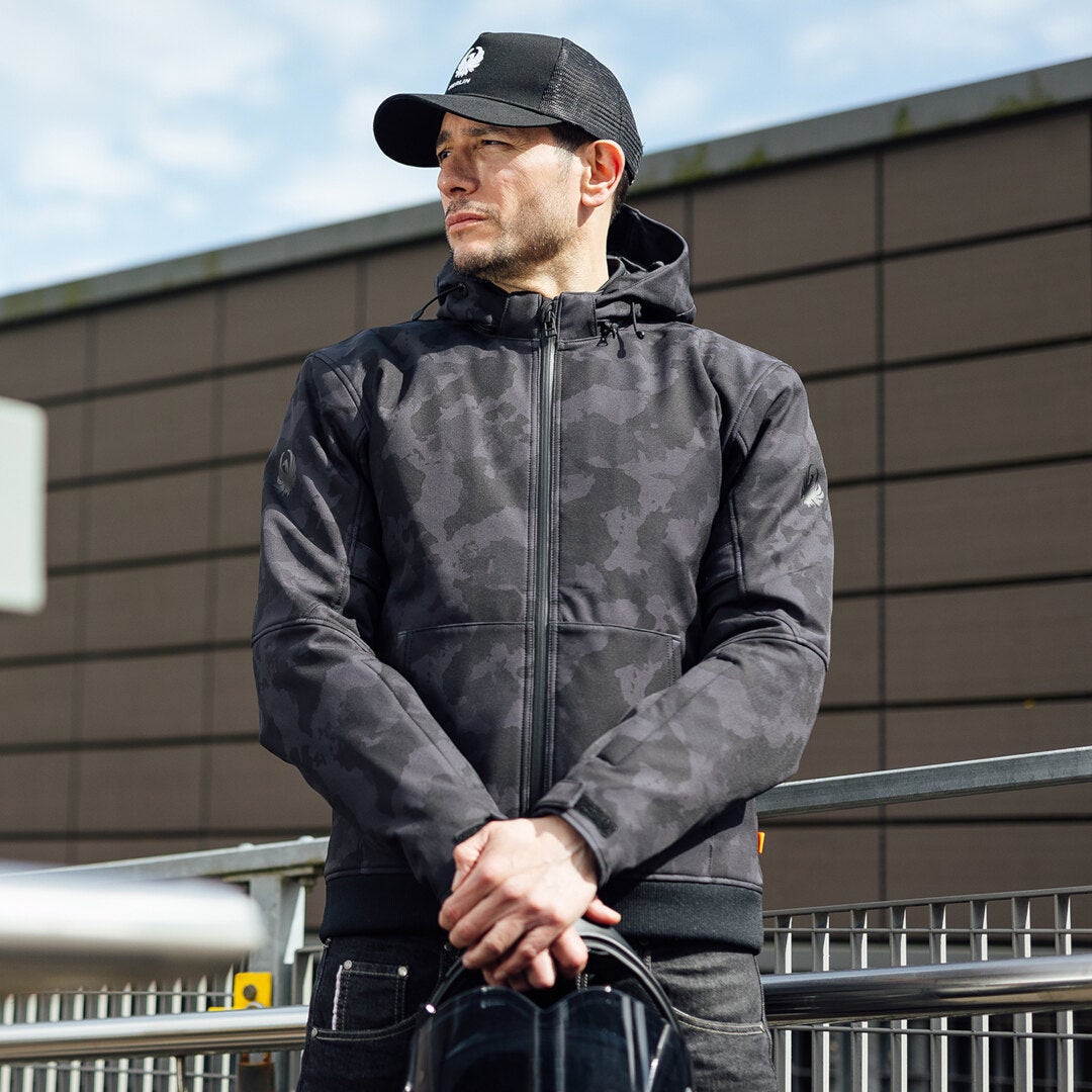 Merlin Torque D3O imperméable Moto Zip Hoodie noir/camouflage XL Figure 7