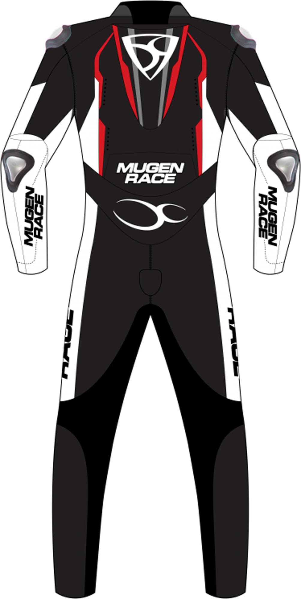 MUGENRACE Ohvale Costum de piele de motocicletă pentru copii perforați Negru/Alb/Roșu 146 Figura 2