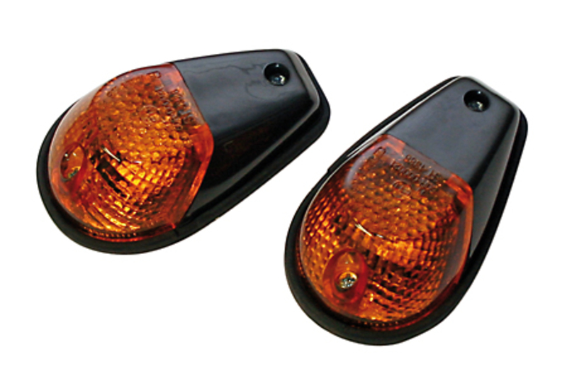 HIGHSIDER Smart Verkleidungsblinker Lampa Indikator Kropp Svart / Lins Rökt (Par), Fram Figur 1