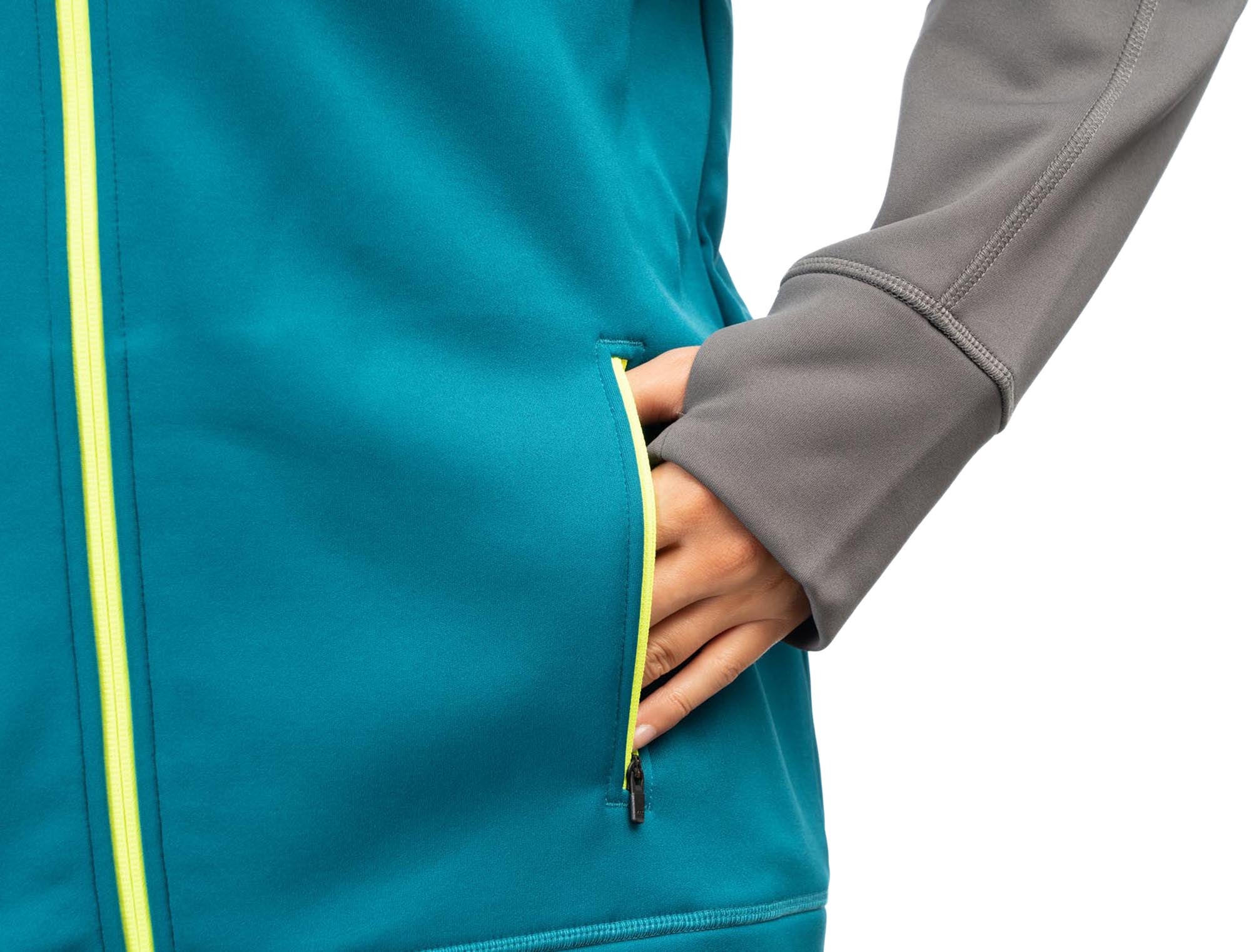 Klim Visita Full Dámská mikina na zip tyrkysová/šedá L Obrázek 4