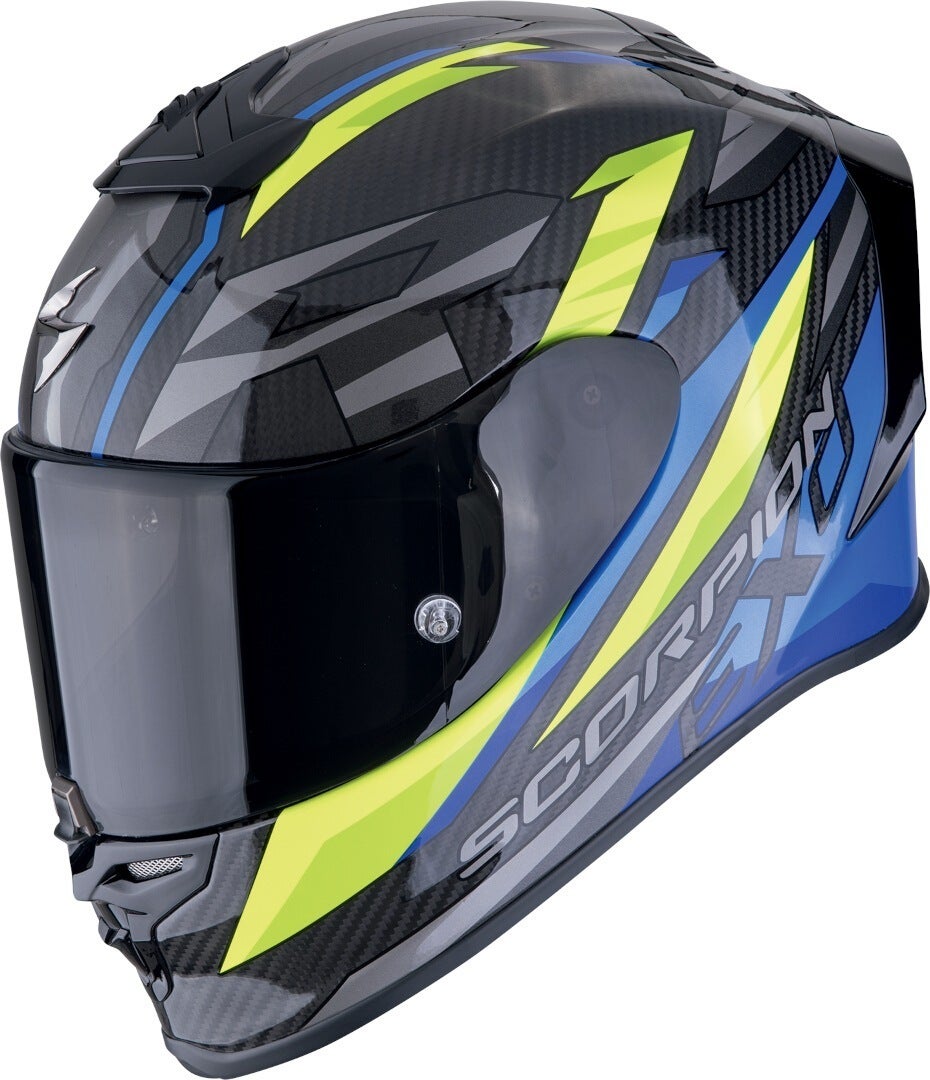 Scorpion EXO R1 Evo Carbon Air Runner Casco nero/blu/giallo XL (61/62) Figura 1