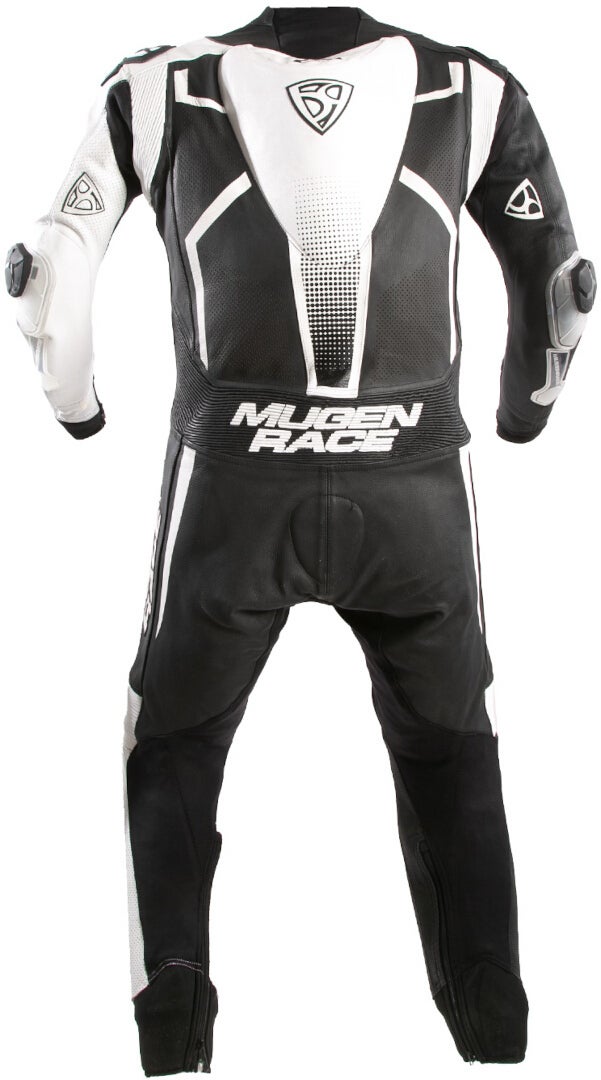 MUGENRACE Sidegun geperforeerd eendelig motorfiets lederen pak zwart/wit 54 Figuur 2