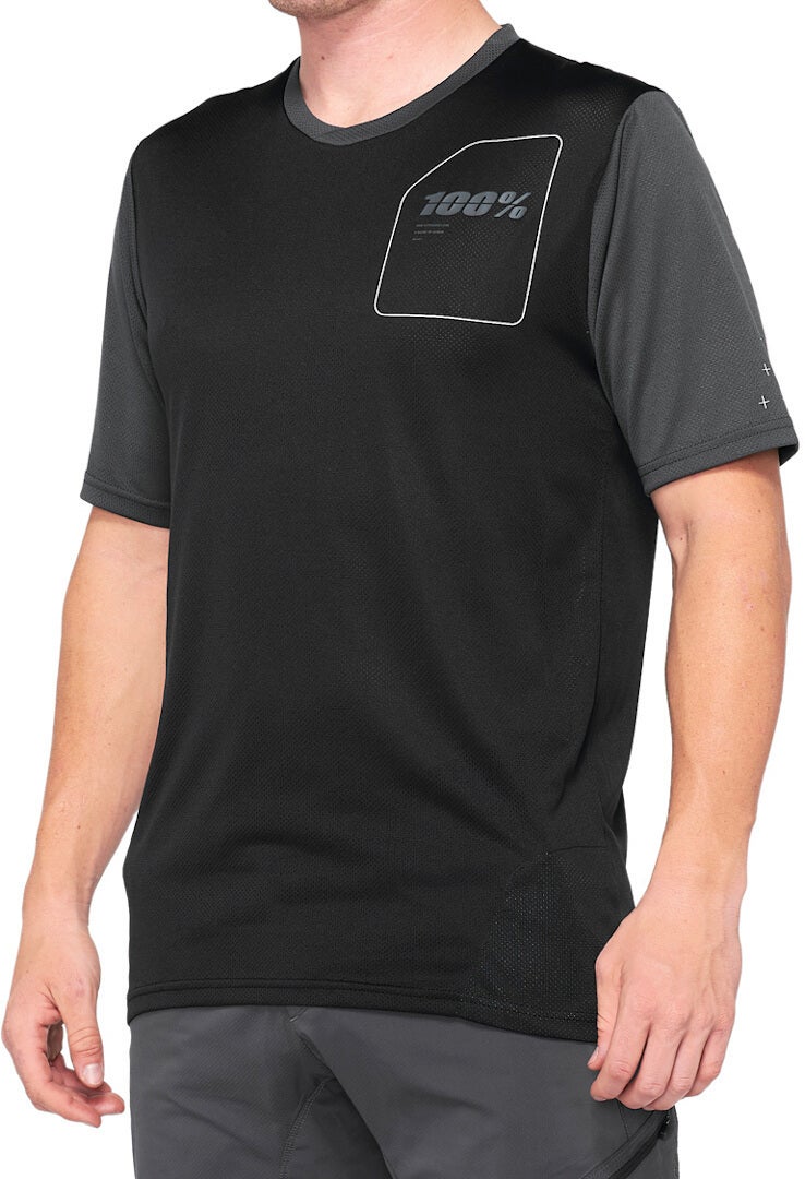 100% Ridecamp Kurzarm Fahrrad Jersey schwarz/grau XL Abbildung 1