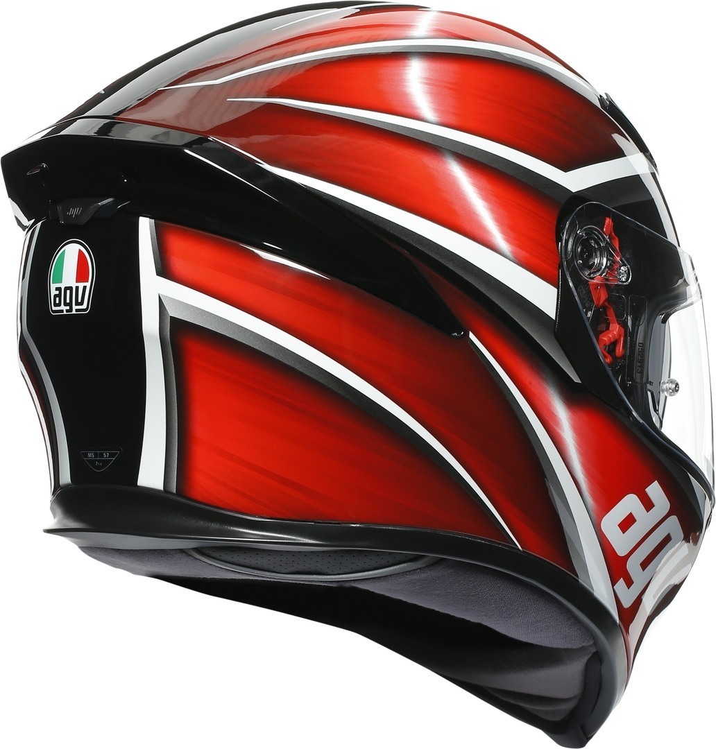 AGV K-5 S Tempest Helmet black/red MS (57) Figure 4
