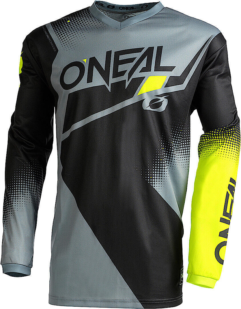 Oneal Element Racewear V.22 Motocross Jersey sort/grå/gul L Figur 1