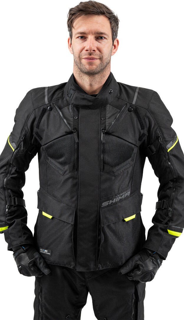 SHIMA Runner waterproof Motorcycle Textile Jacket black/yellow XL Figure 4