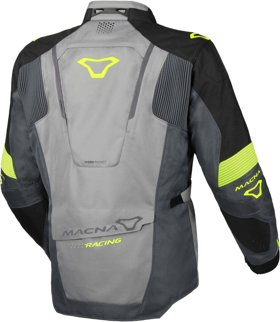 Macna Notch waterproof Motorcycle Textile Jacket grey/black/yellow 3XL Figure 2