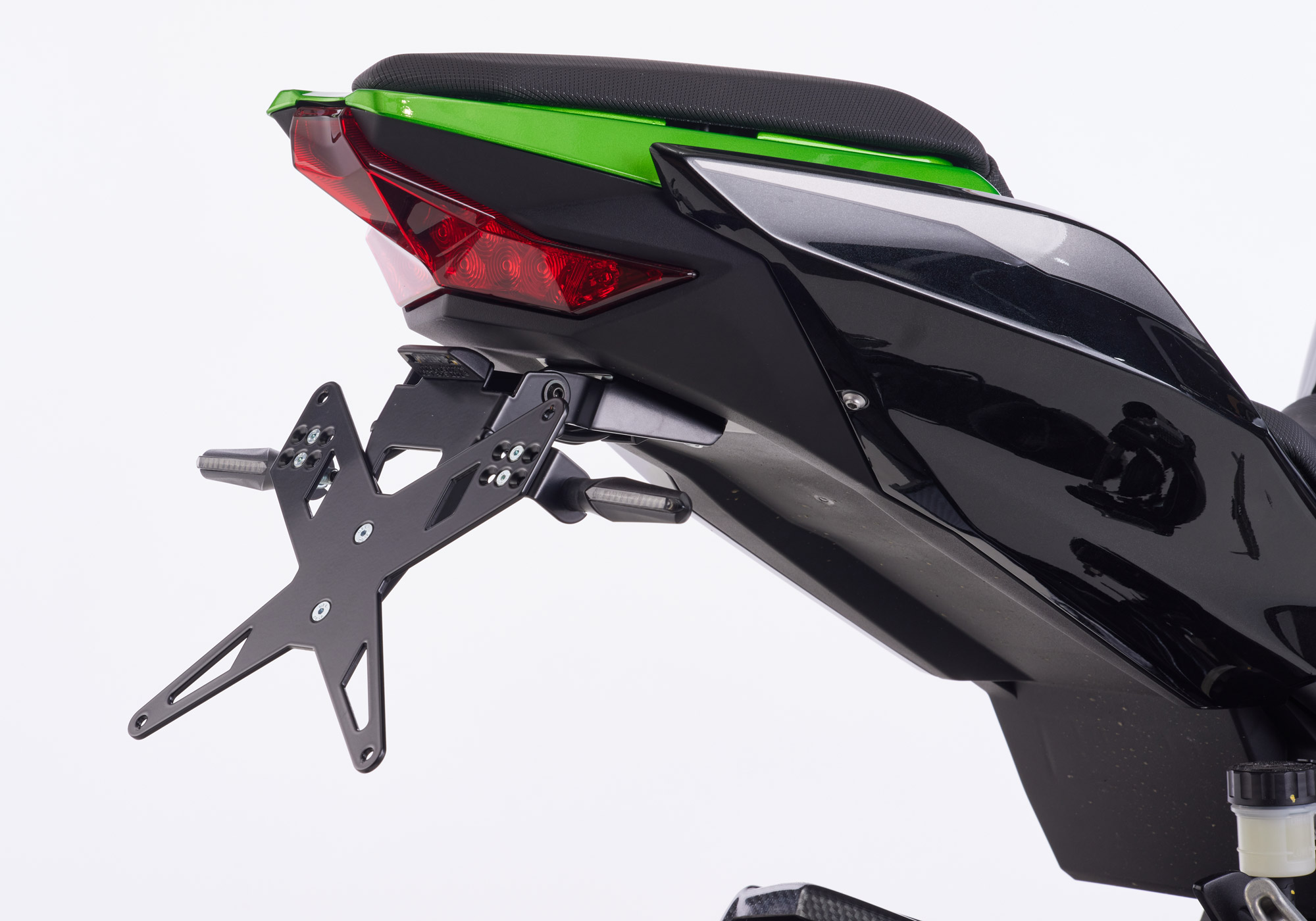 PROTECH registreringsskyltshållare inklusive reflektor och skyltbelysning rostfritt stål/pulverlackerad aluminium svart Figur 1