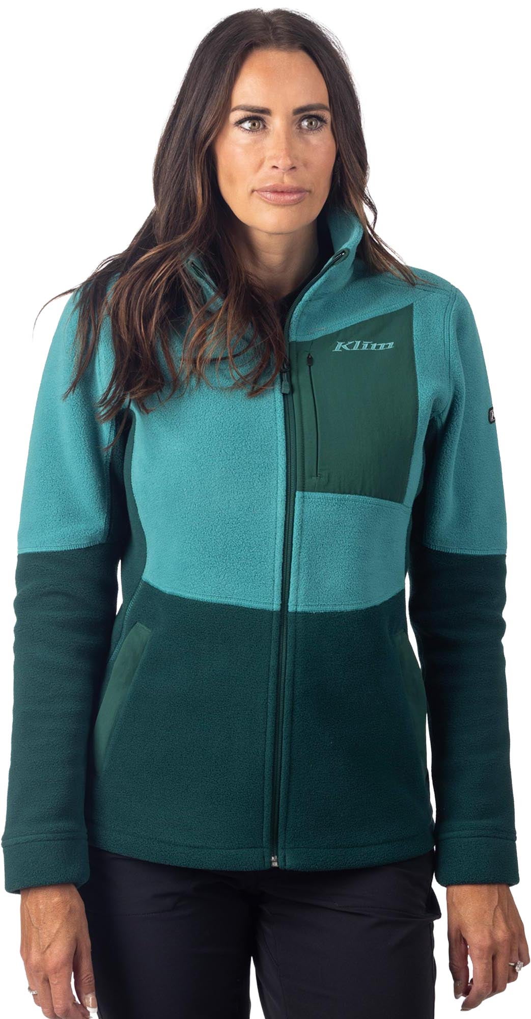 Klim Darby Canyon Damen Fleece Jacke grün/türkis XL Abbildung 1