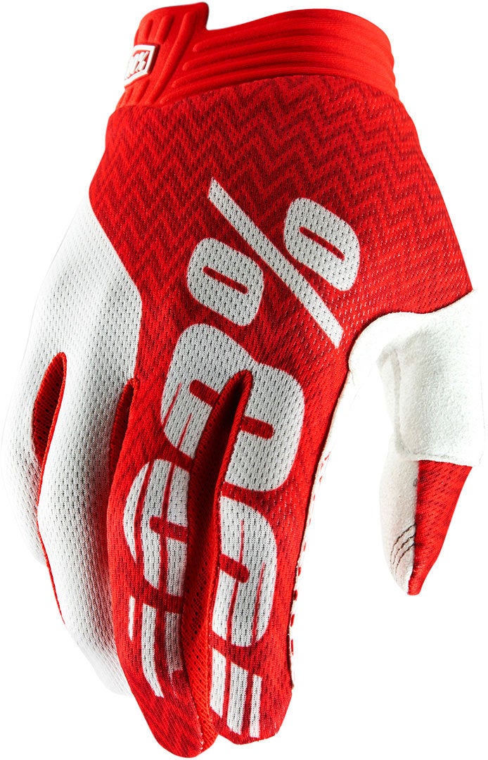 100% Itrack Motocross Handschuhe rot/weiß M Abbildung 1