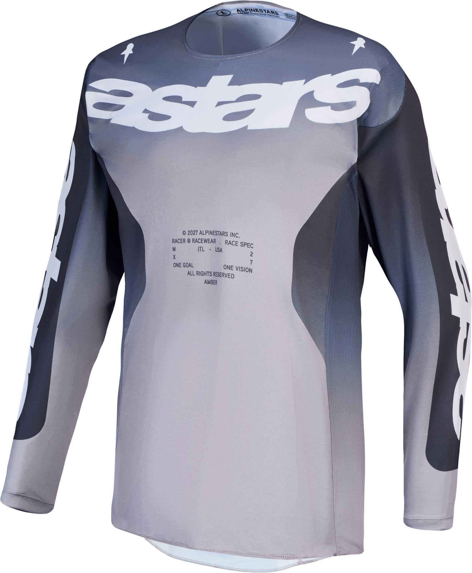 Alpinestars Racer Amber Motocrosstrøje grå/lilla M Figur 1