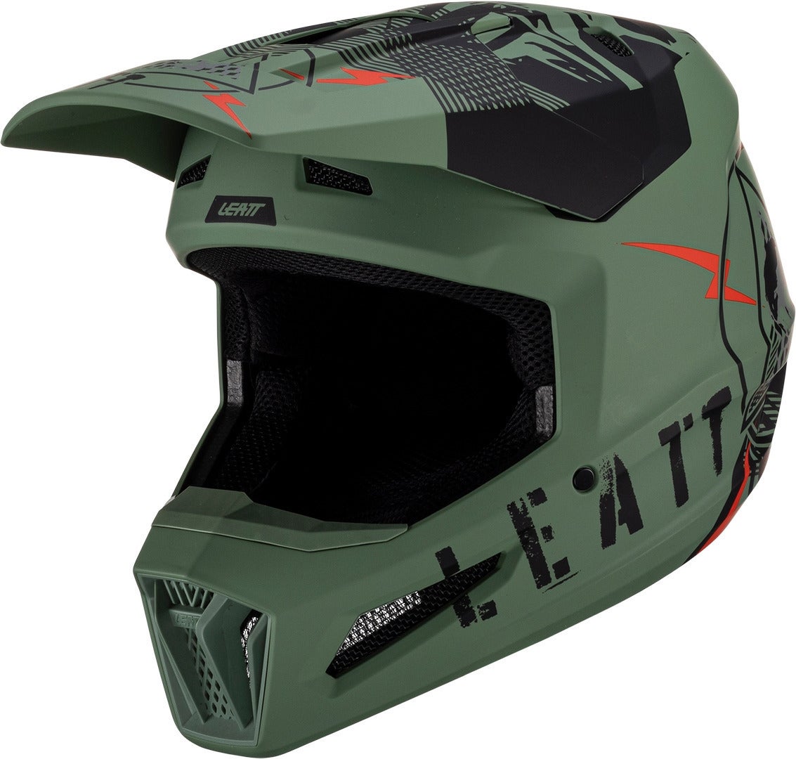 Leatt 2.5 Motocross hjelm sort mat/grøn M (57/58) Figur 1
