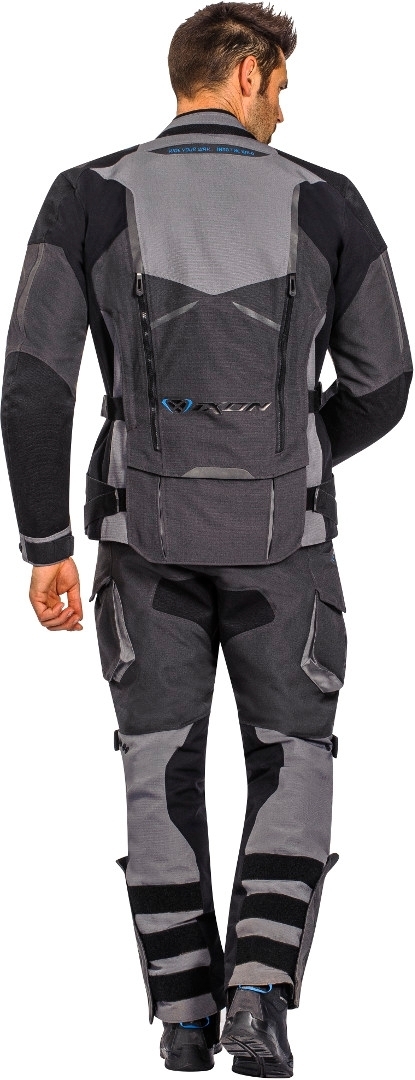 Ixon Ragnar Motorcycle Textile Jacket black/grey/blue 4XL Figure 4